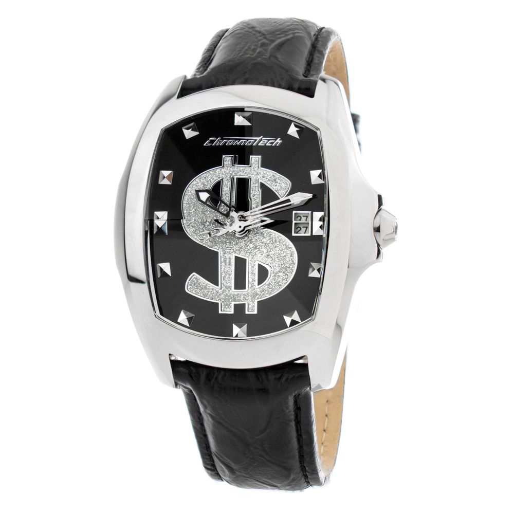 Black Leather Dress Watch - ventzia
