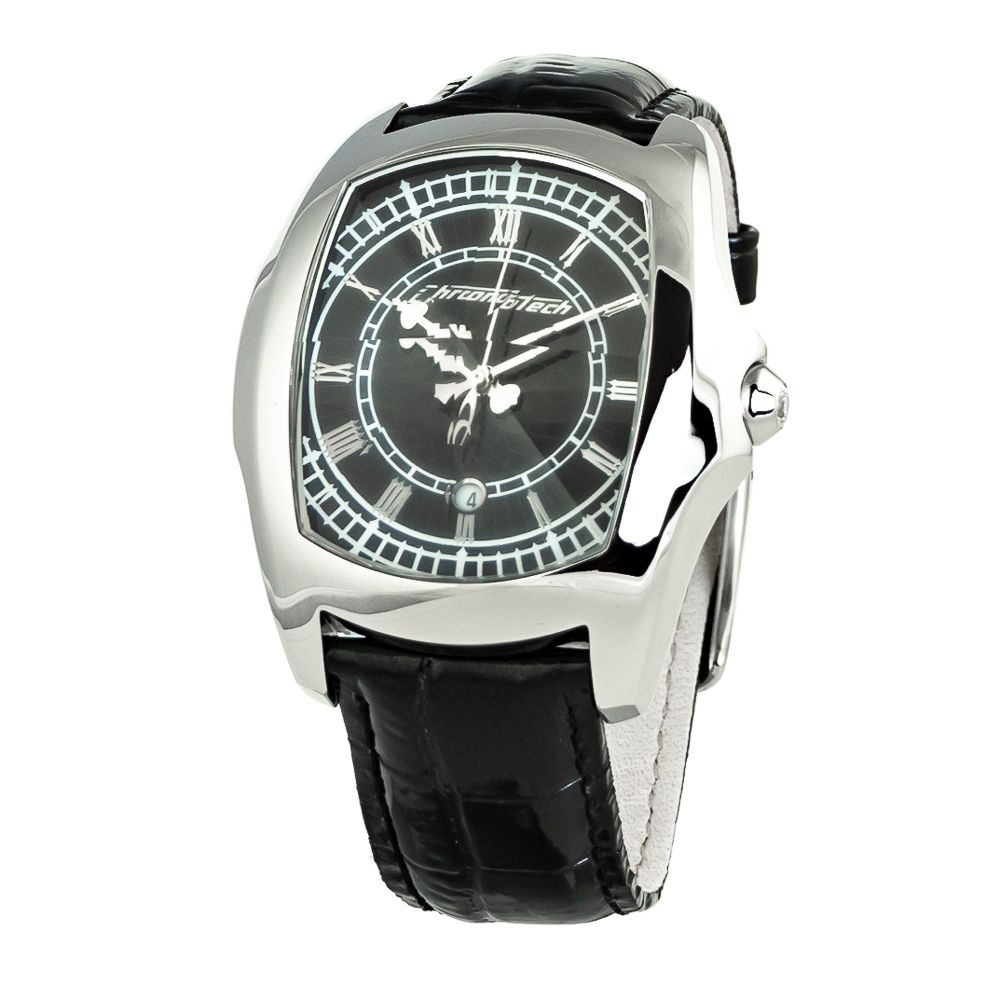 Black Leather Dress Watch - ventzia