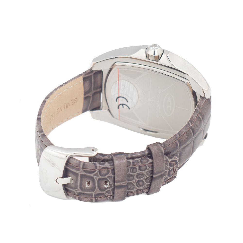 Gray Leather Dress Watch - ventzia
