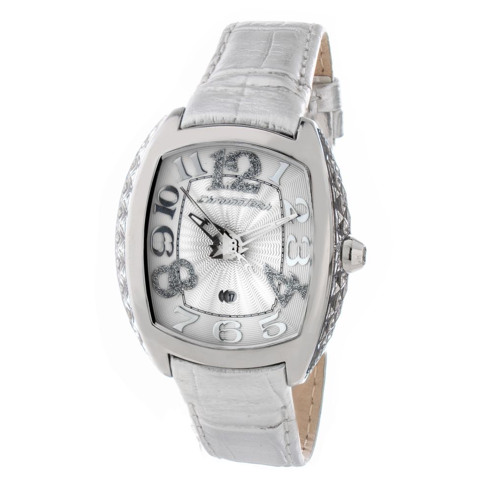 Silver Leather Dress Watch - ventzia