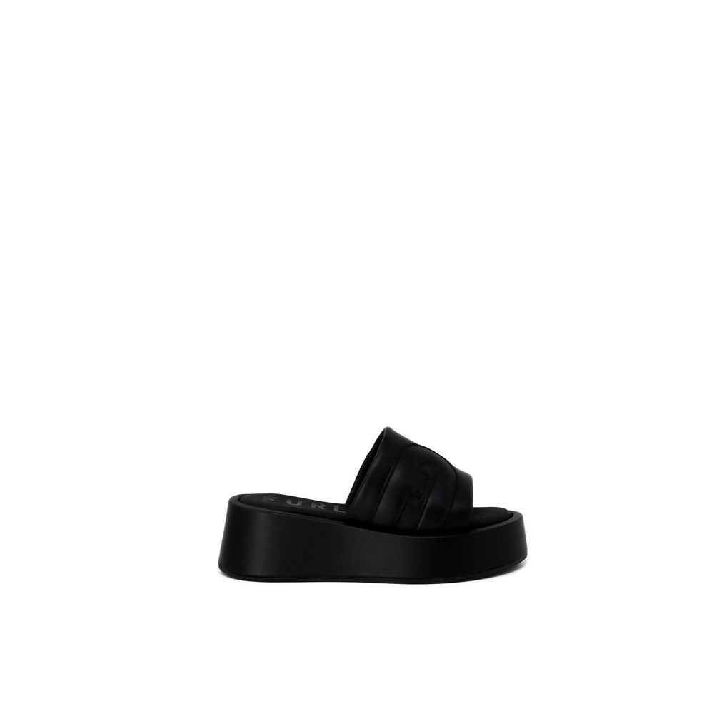 Black Leather Slipper - ventzia