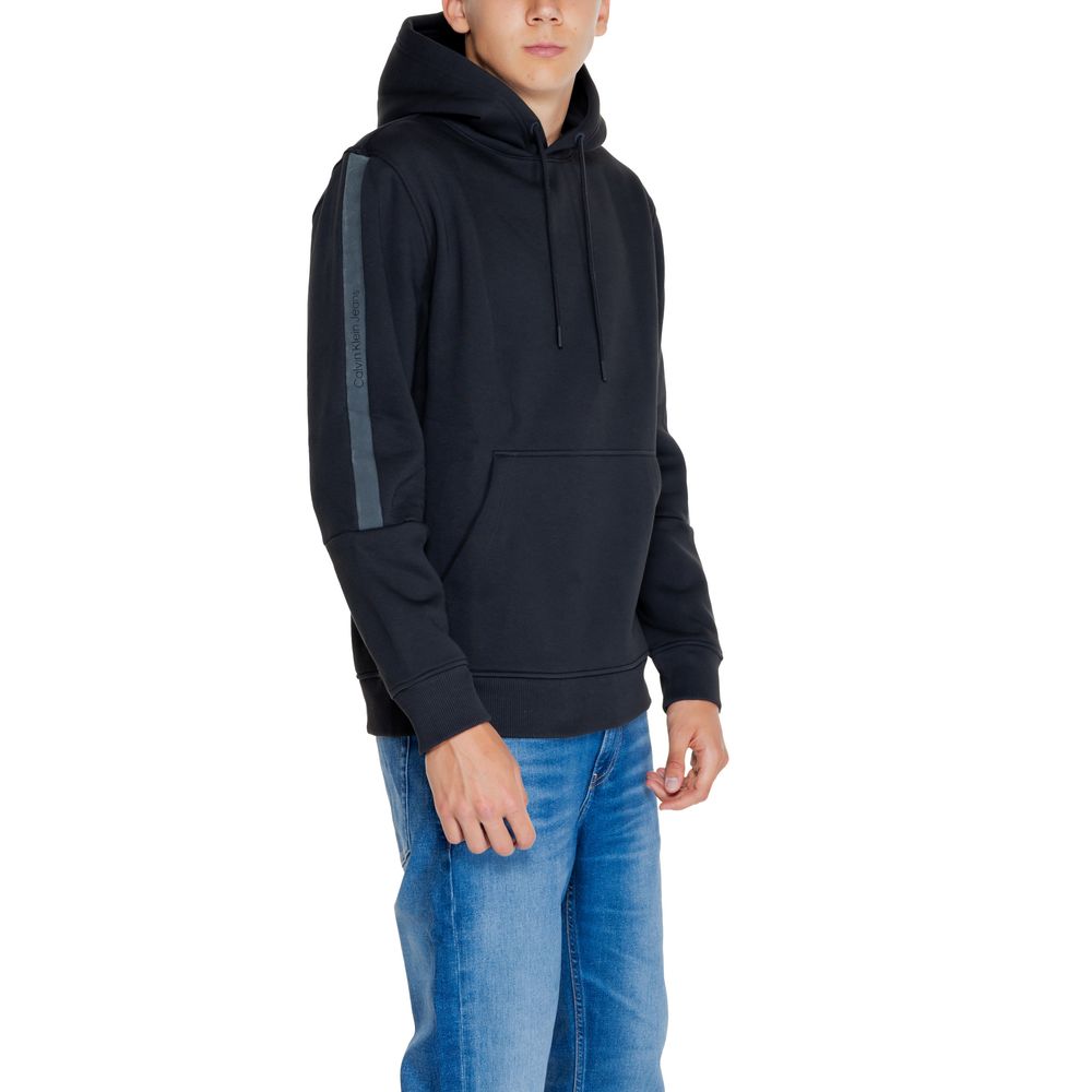 Black Cotton Hoody - ventzia