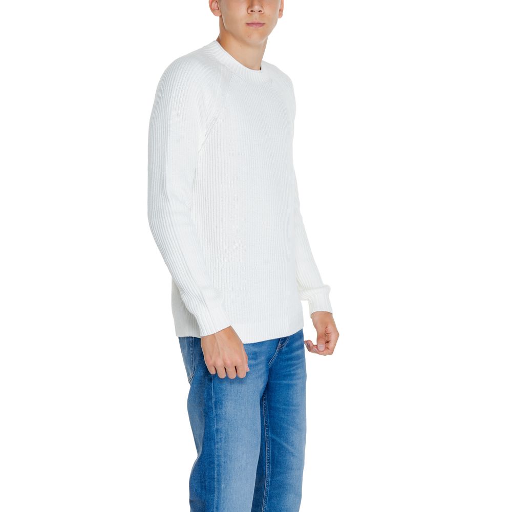 White Organic Cotton Sweater - ventzia
