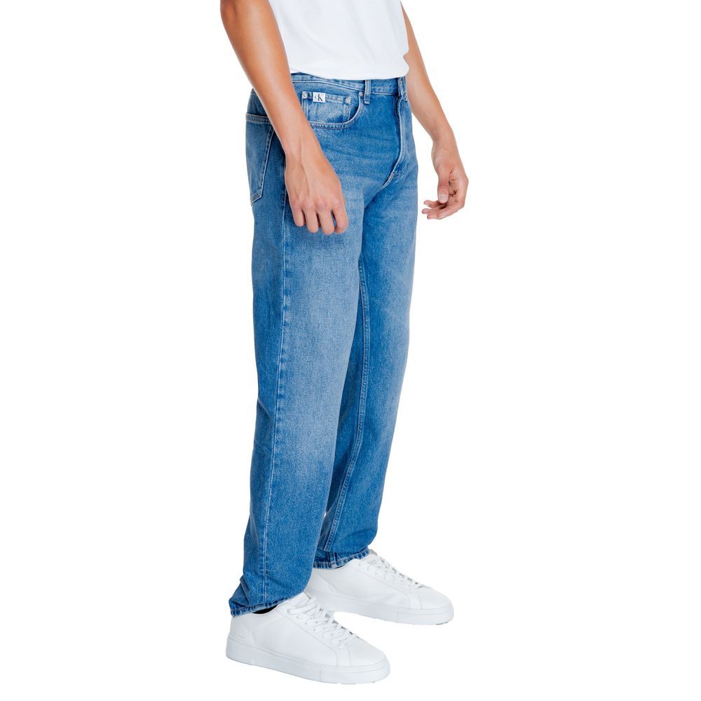 Light Blue Cotton Relaxed Fit Jean - ventzia