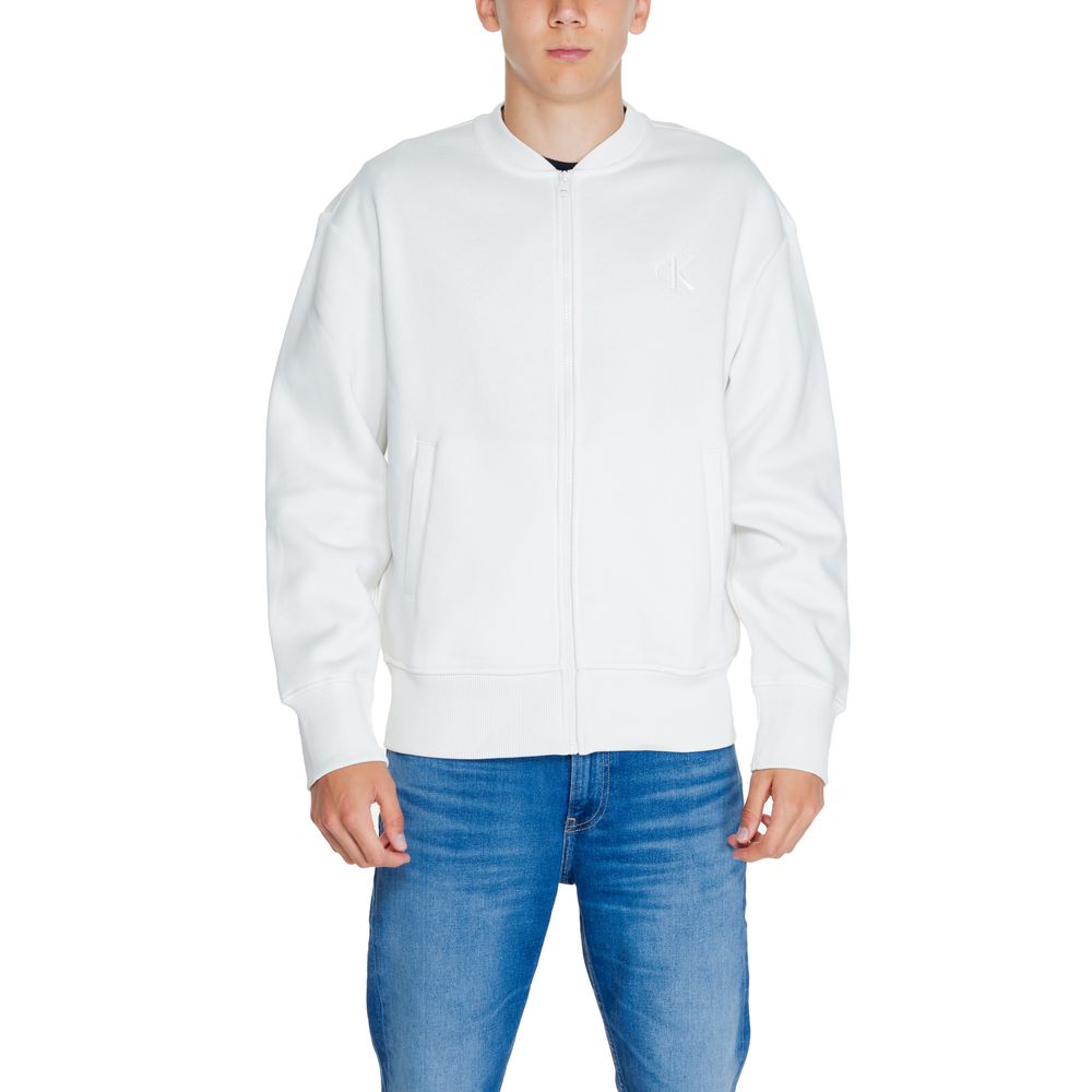White Recycled Cotton Sweatshirt - ventzia