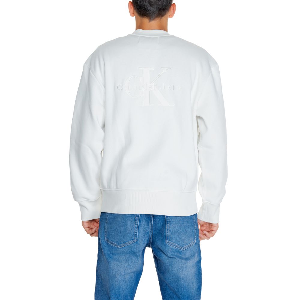 White Recycled Cotton Sweatshirt - ventzia
