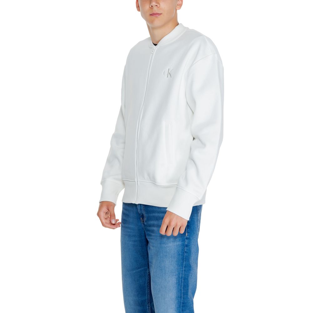 White Recycled Cotton Sweatshirt - ventzia