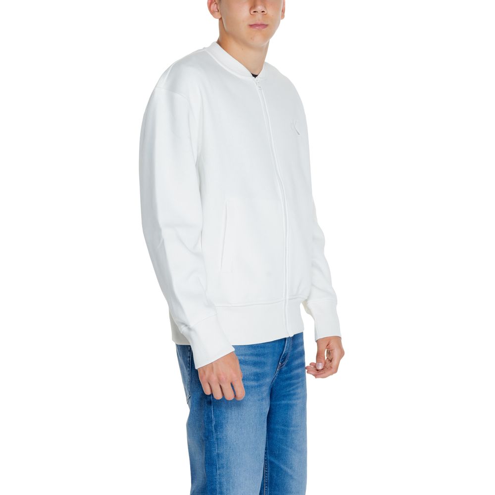 White Recycled Cotton Sweatshirt - ventzia