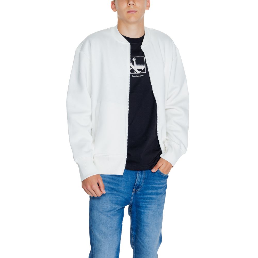 White Recycled Cotton Sweatshirt - ventzia