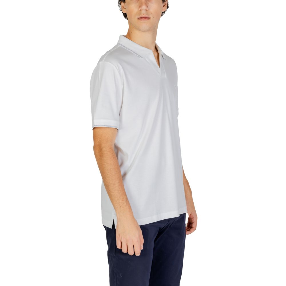 White Cotton Polo Shirt - ventzia