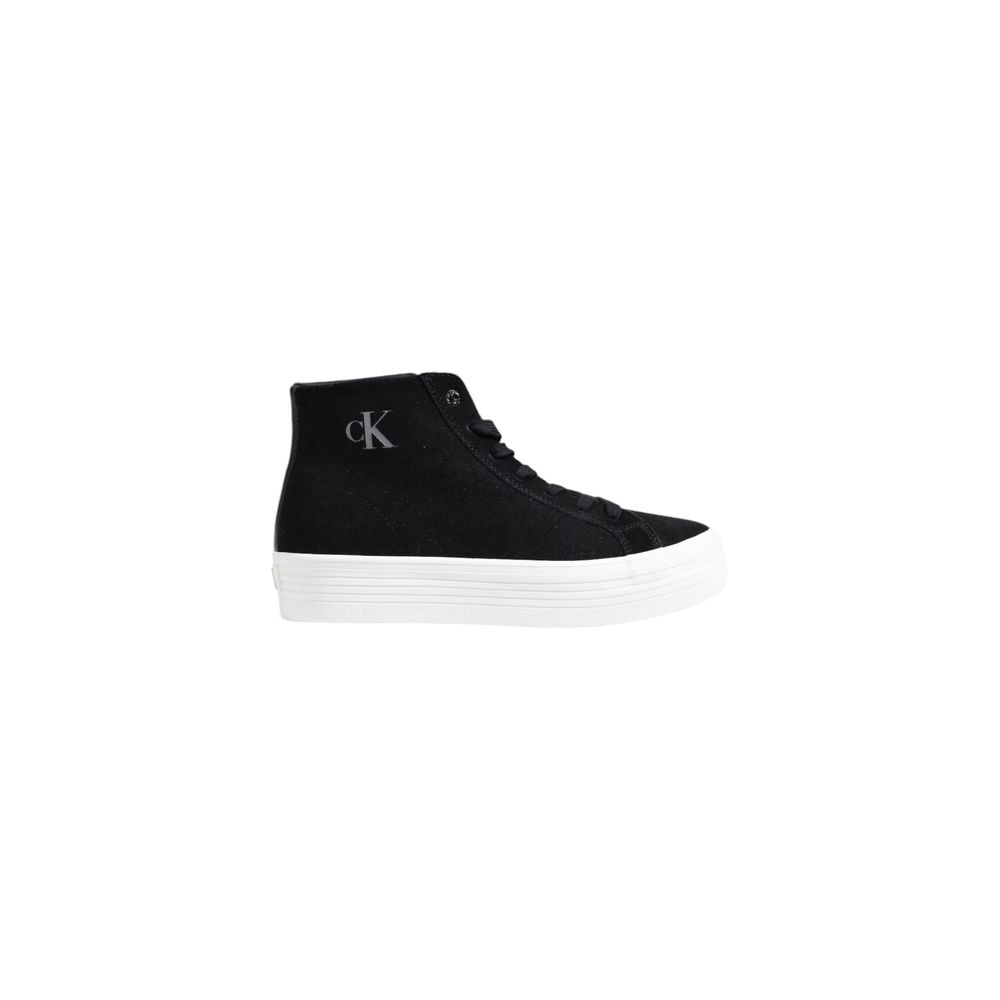 Black Suede Leather Platform Sneakers - ventzia