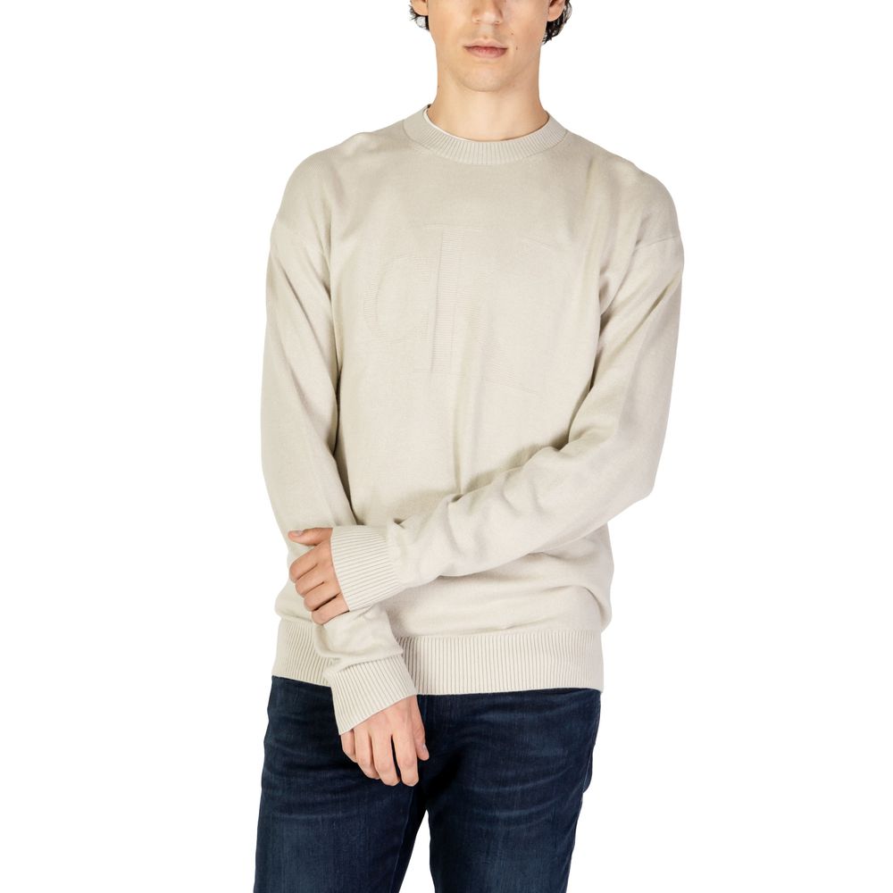 Beige Organic Cotton Sweater - ventzia