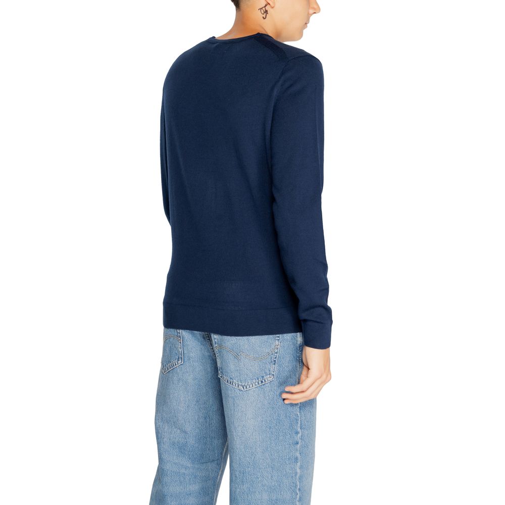 Blue Recycled Wool Sweatshirt - ventzia