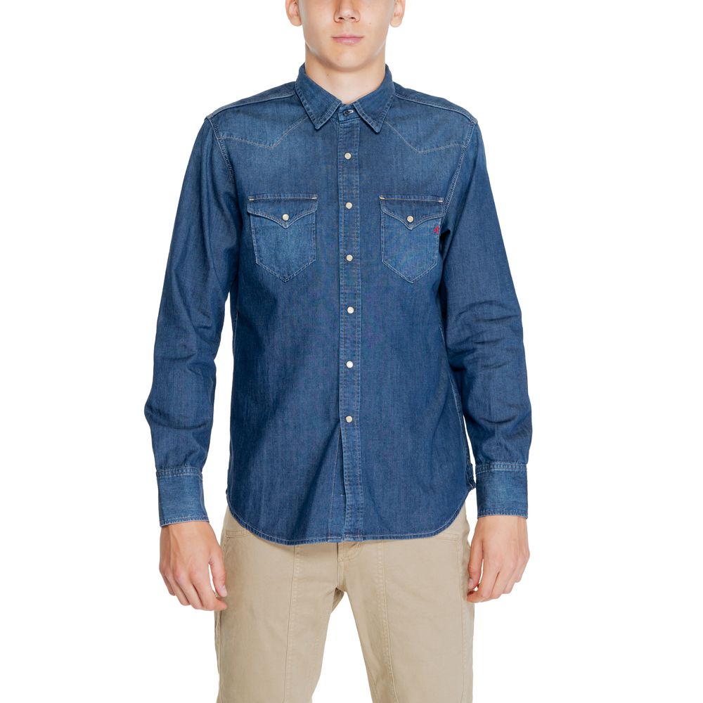 Blue Cotton Shirt - ventzia