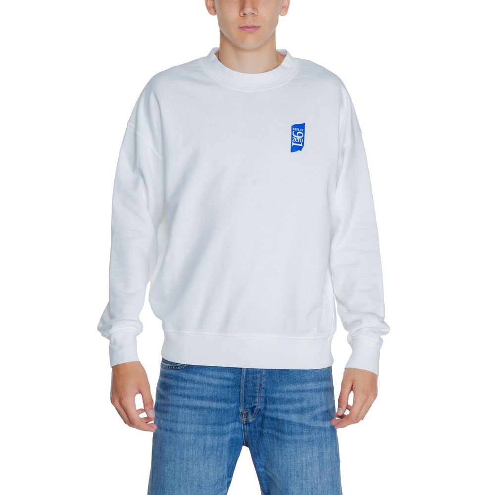 White Cotton Sweatshirt - ventzia