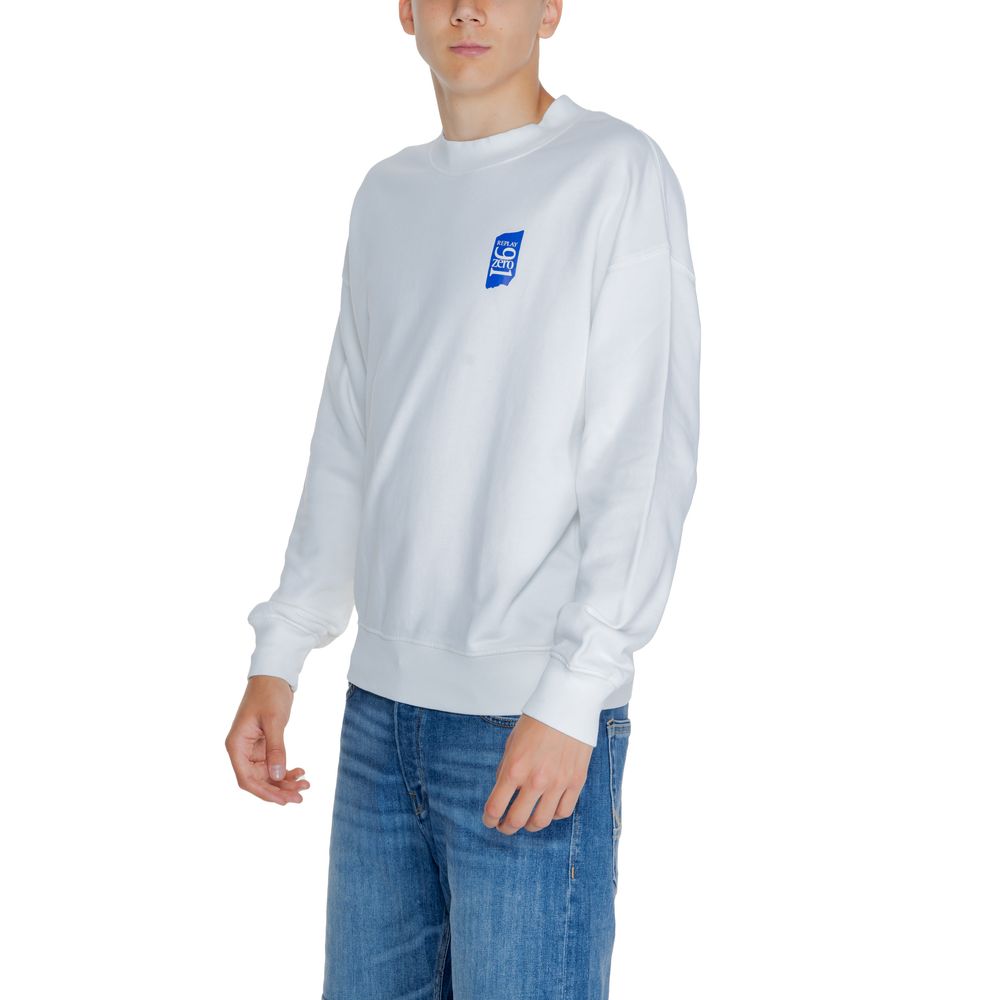 White Cotton Sweatshirt - ventzia