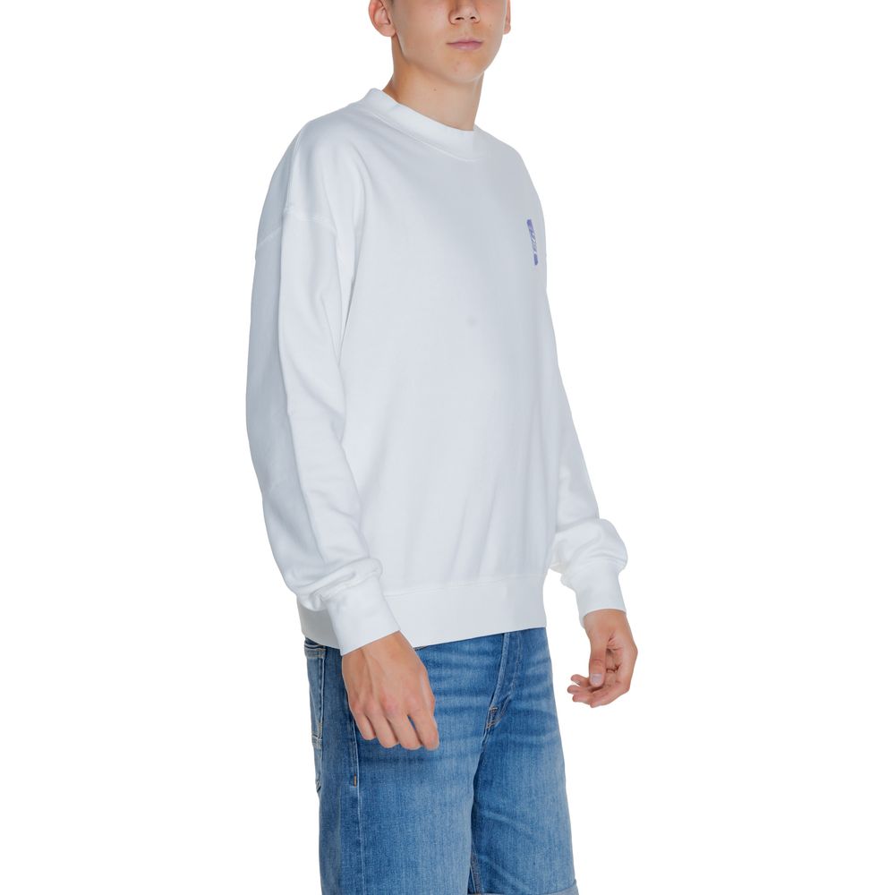 White Cotton Sweatshirt - ventzia