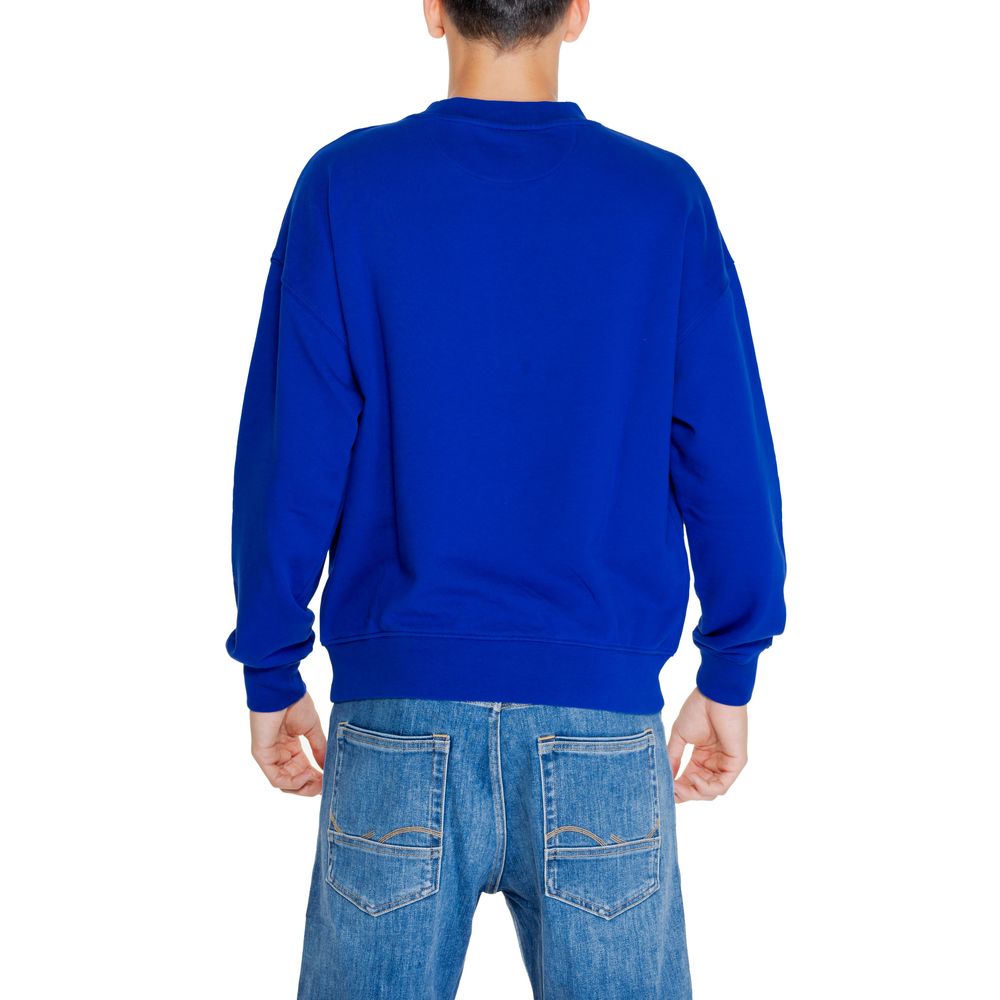 Blue Cotton Sweatshirt - ventzia