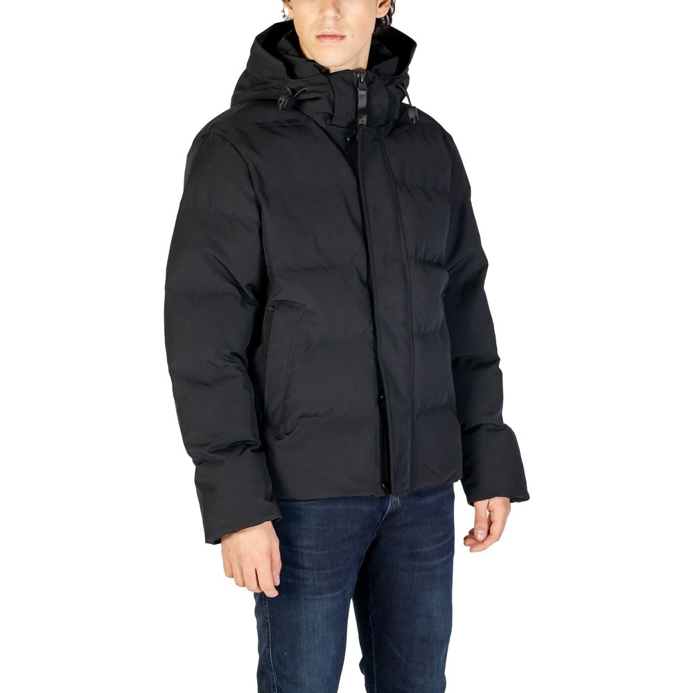 Black Polyamide Jackets & Coat - ventzia
