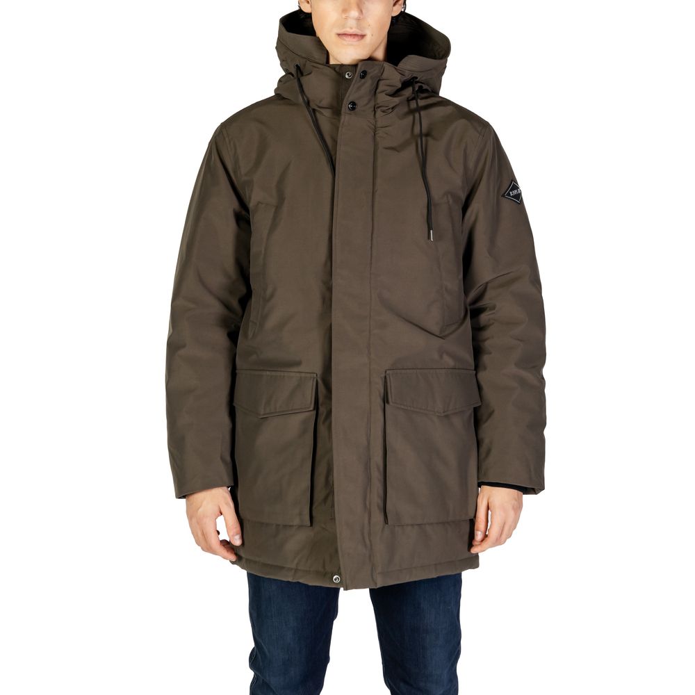 Green Polyamide Parka - ventzia