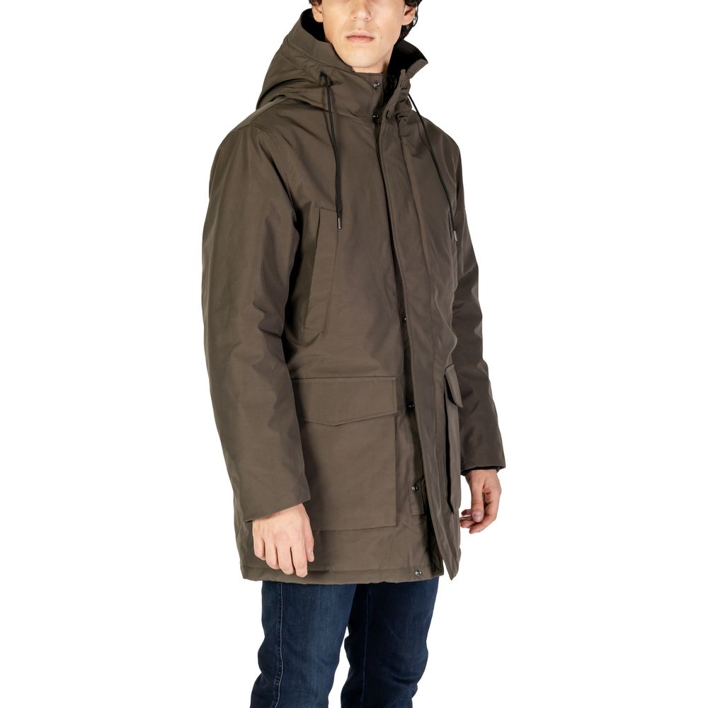 Green Polyamide Parka - ventzia