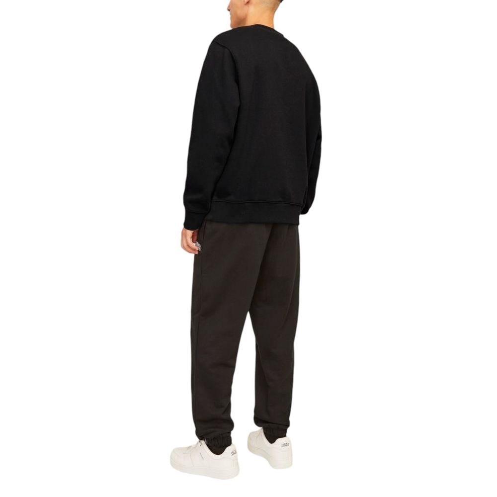 Black Cotton Sweatshirt - ventzia