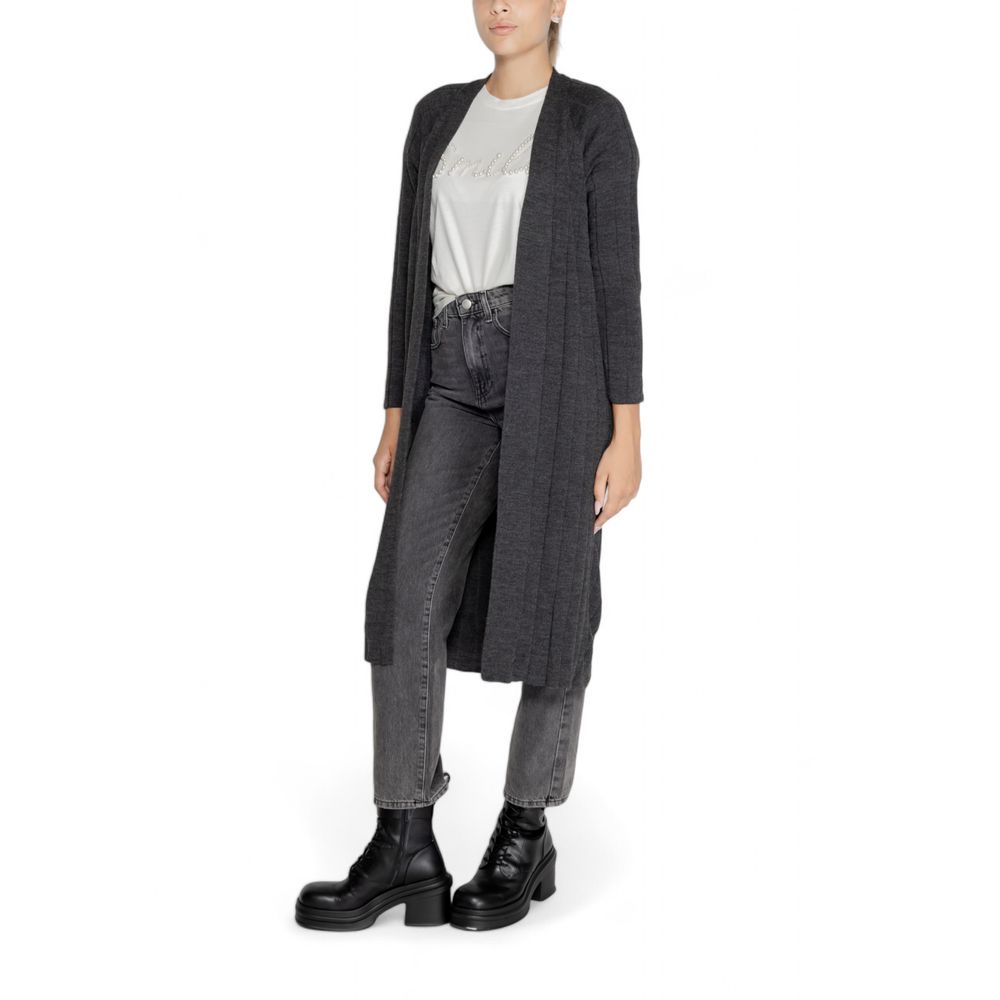 Gray Marabou Cardigan - ventzia