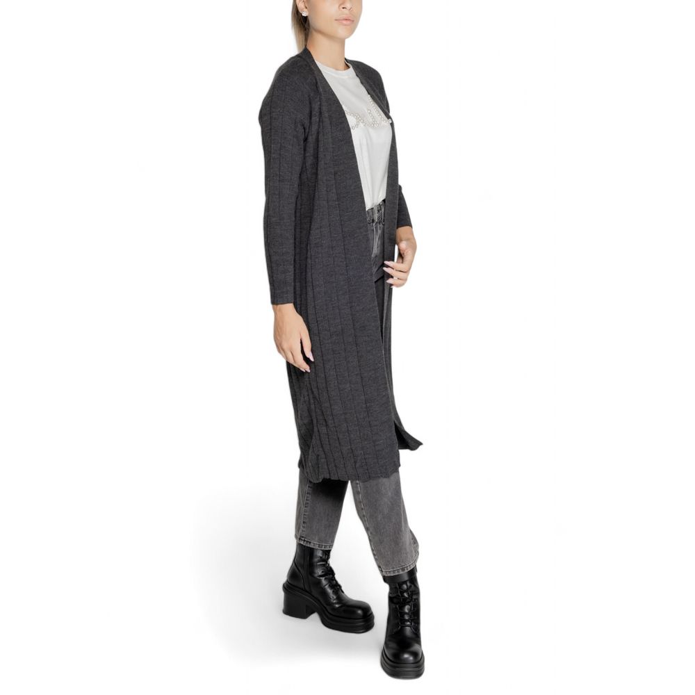 Gray Marabou Cardigan - ventzia