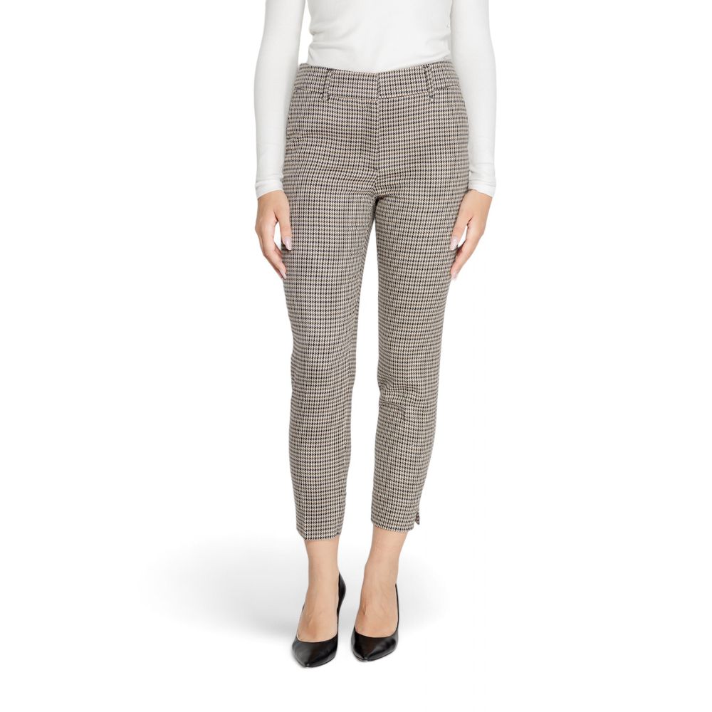 Beige Polyester Pant - ventzia