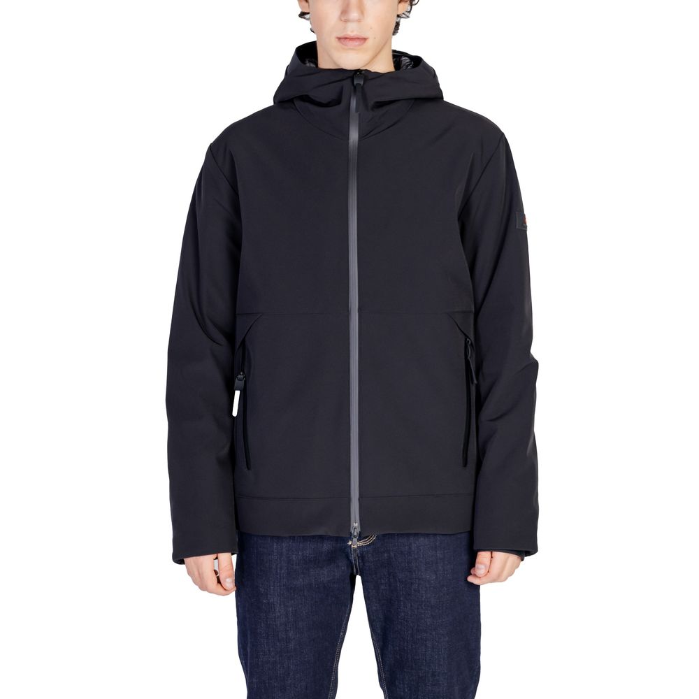 Black Polyamide Jackets & Coat - ventzia