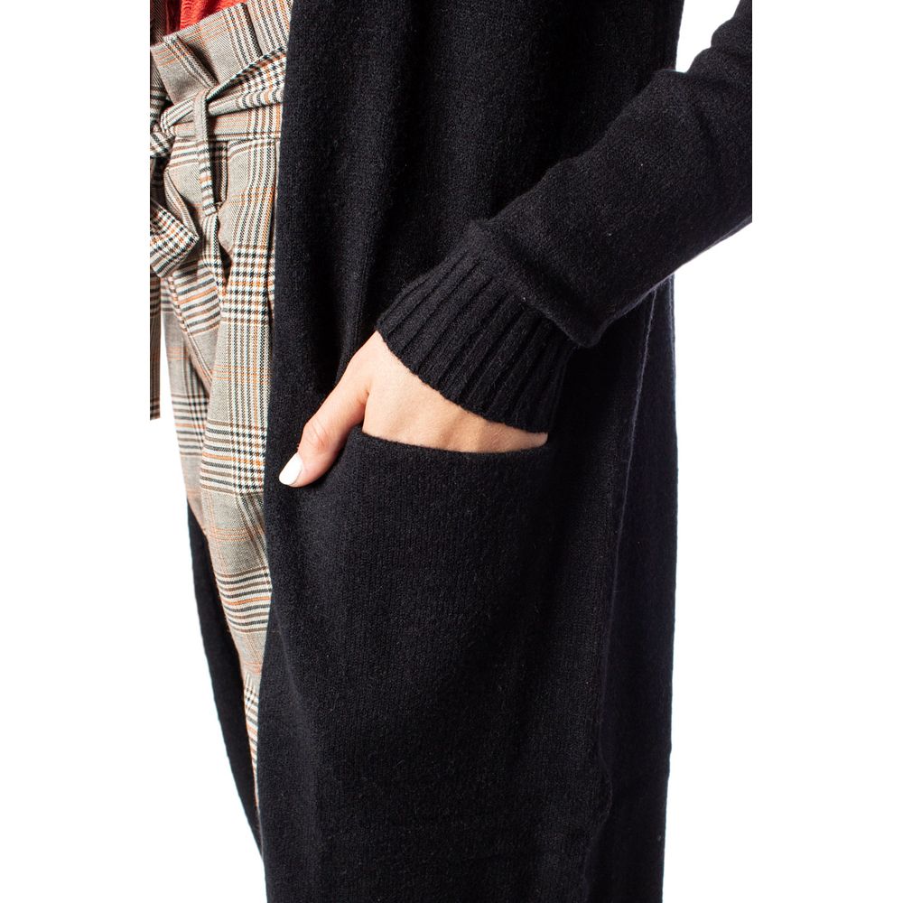 Black Viscose Cardigan - ventzia