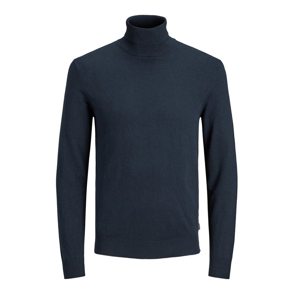 Blue Cotton Turtleneck - ventzia