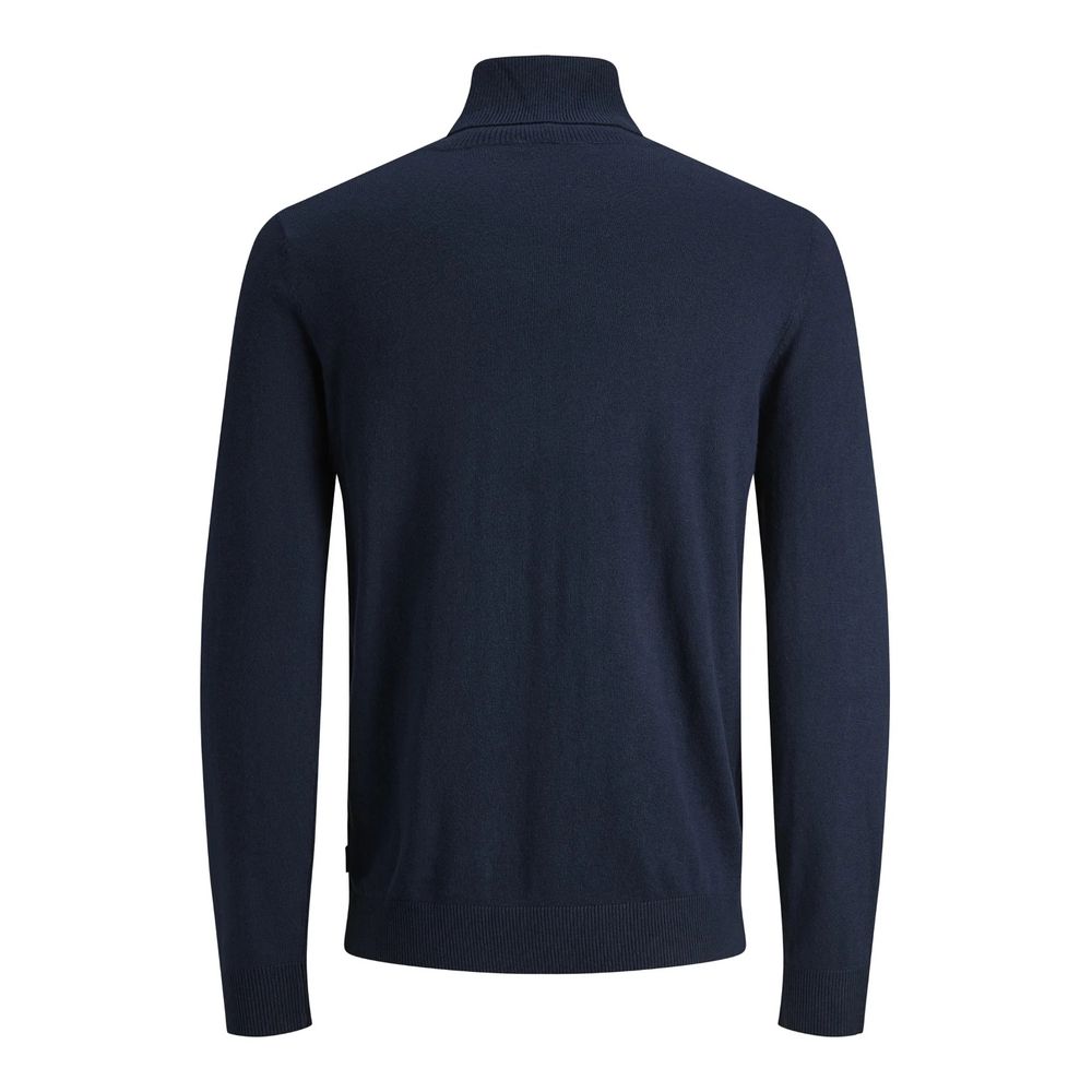 Blue Cotton Turtleneck - ventzia