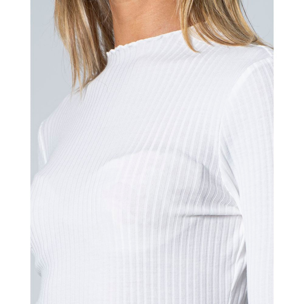 White Polyester Turtleneck