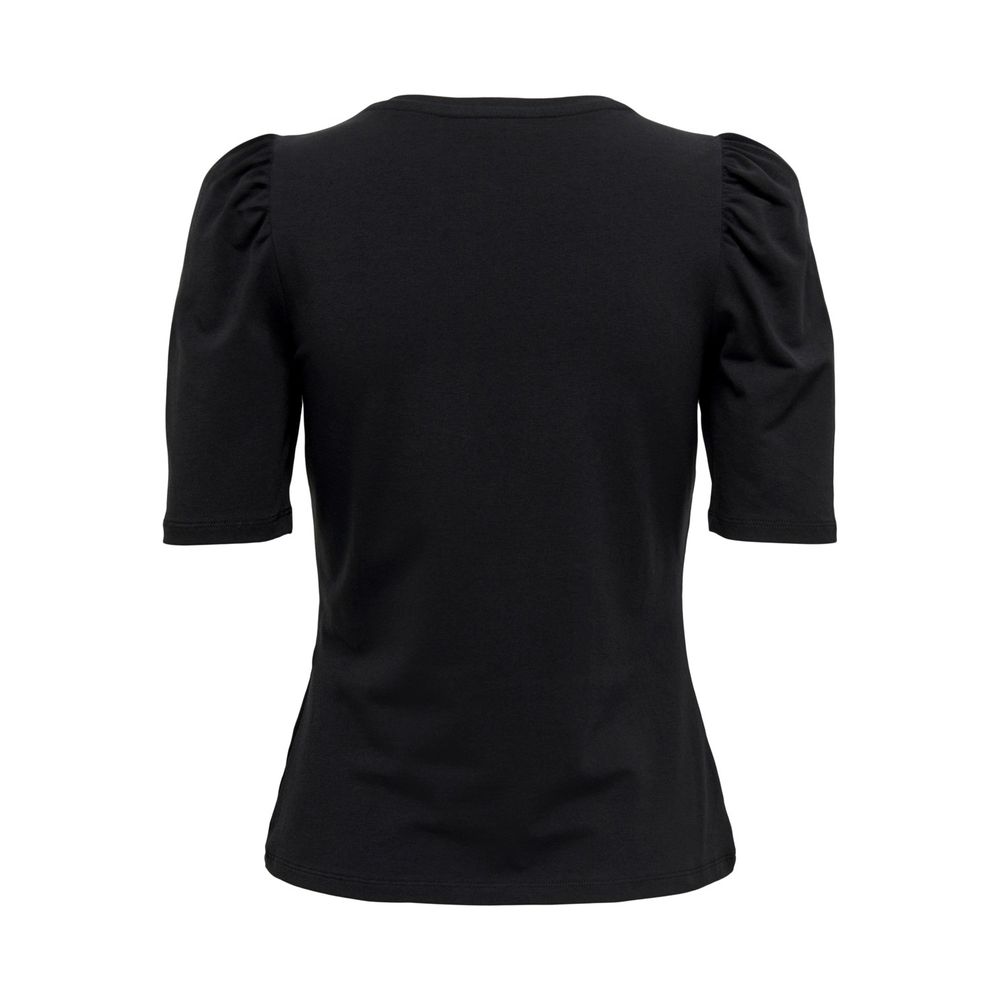 Black Cotton T-Shirt - ventzia