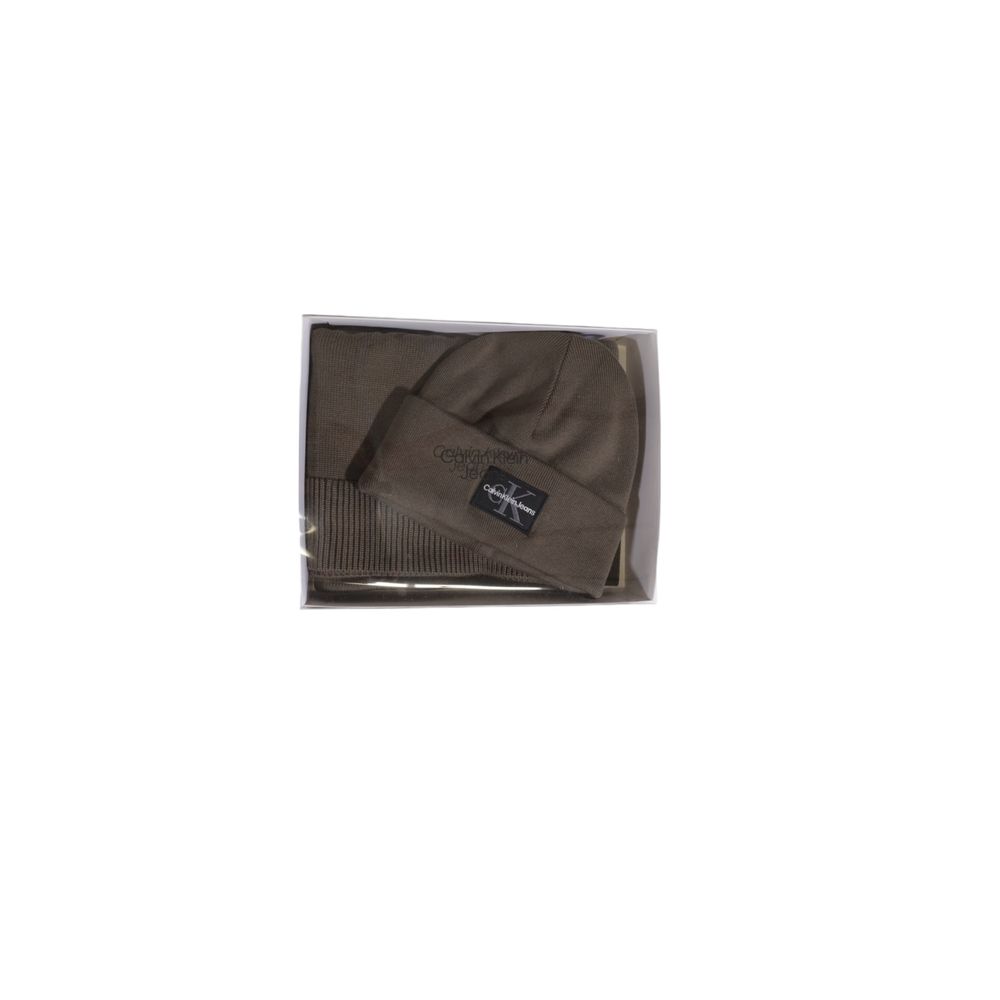 Brown Cotton Scarf - ventzia