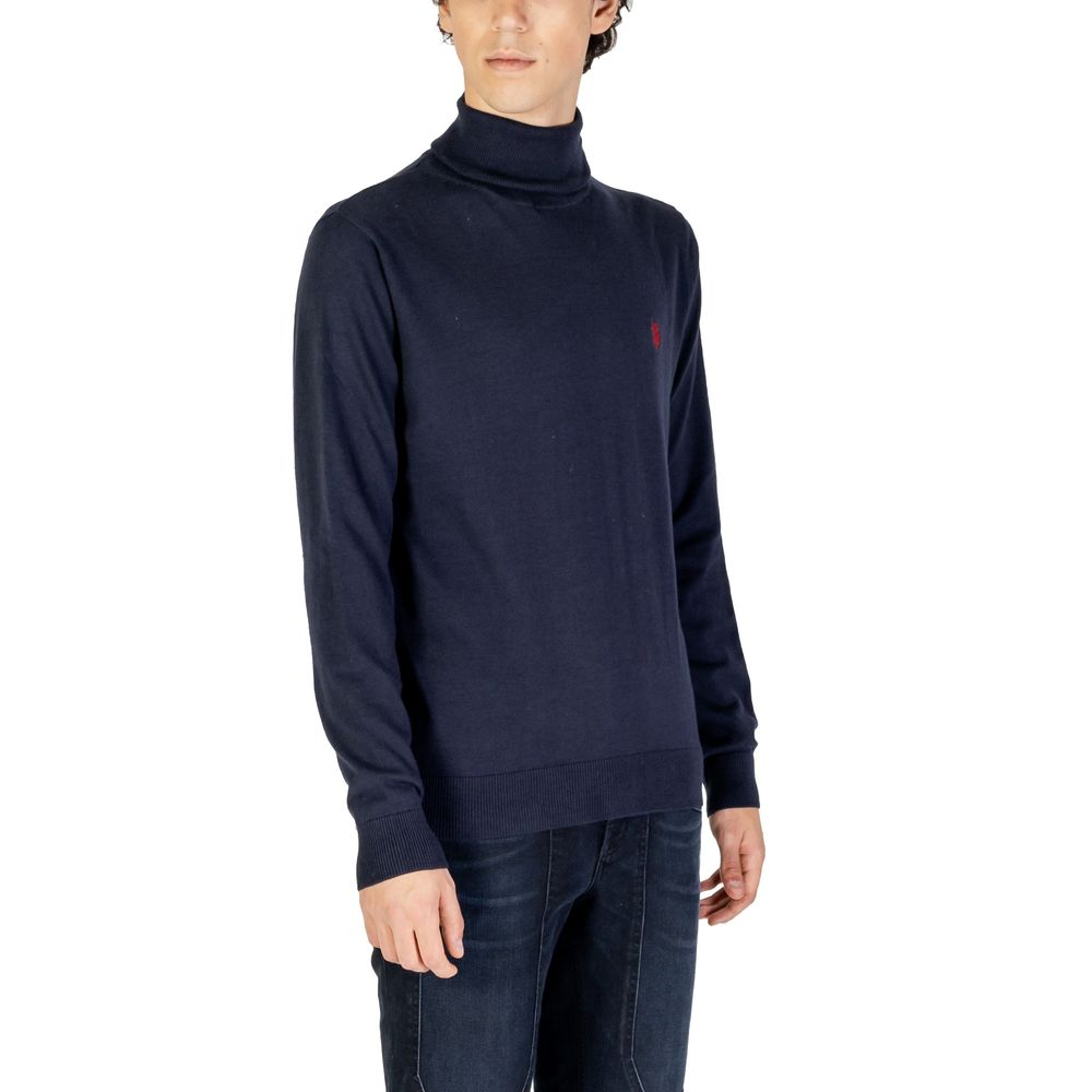 Blue Cotton Turtleneck - ventzia