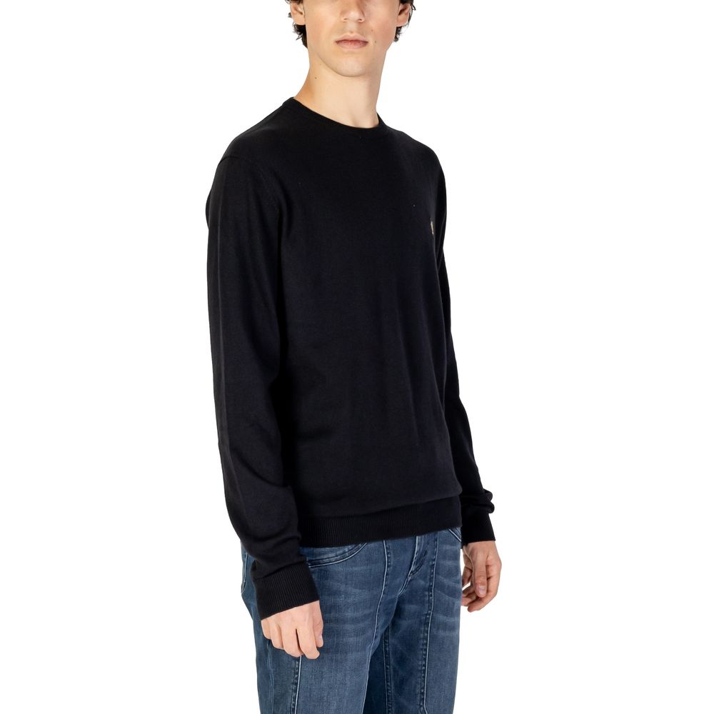 Black Cotton Sweater - ventzia