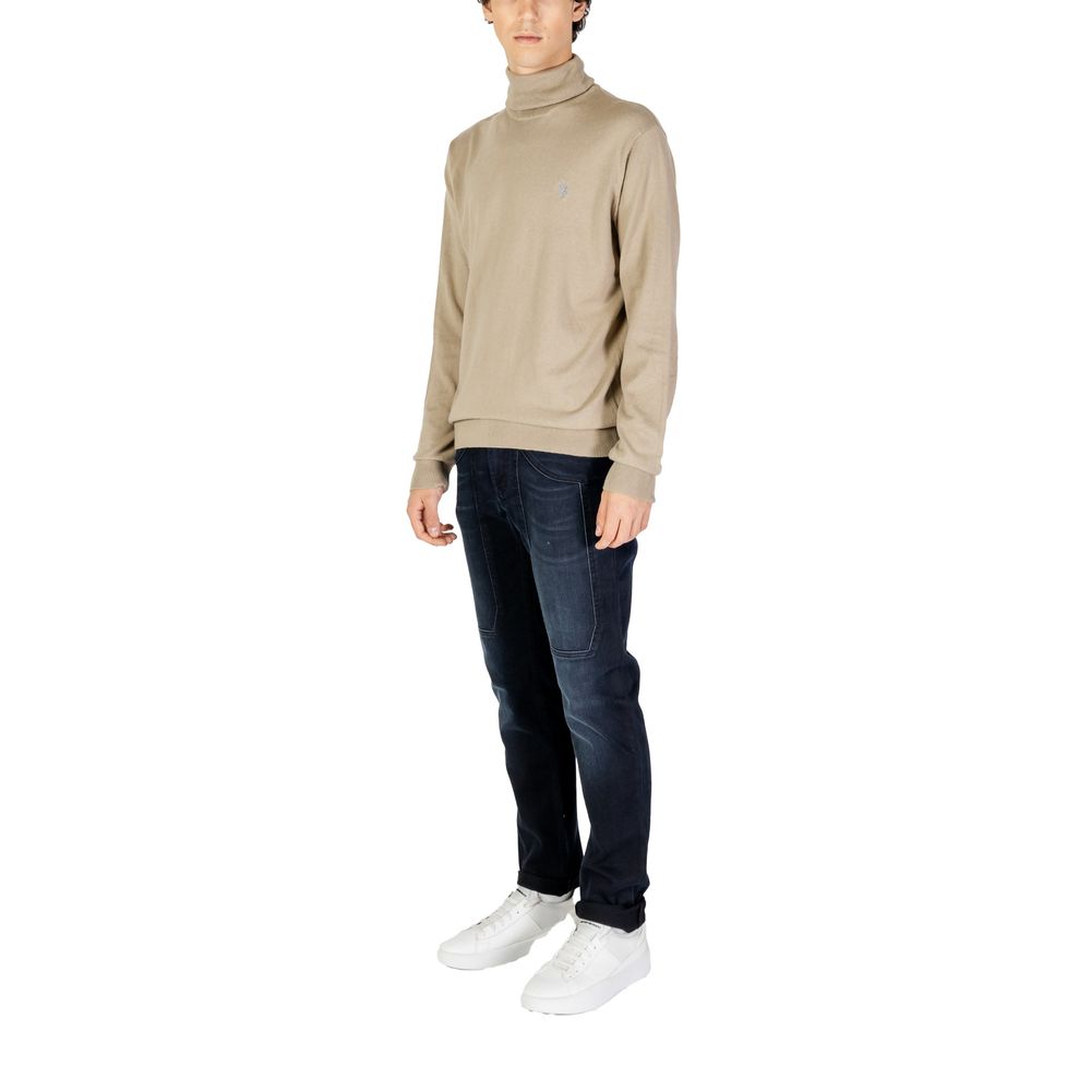Beige Cotton Turtleneck - ventzia