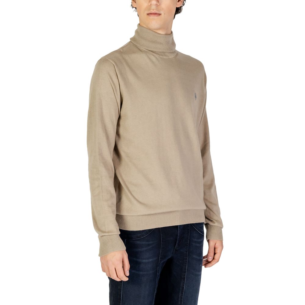Beige Cotton Turtleneck - ventzia