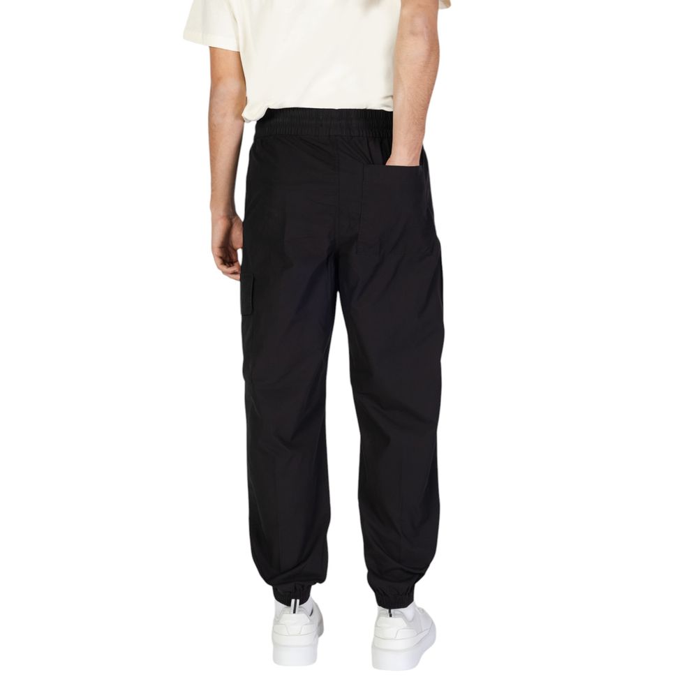 Black Cotton Joggers Workout Pant - ventzia