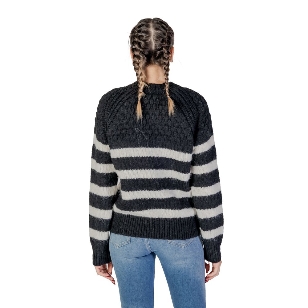 Black And White Recycled Polyester Sweater - ventzia