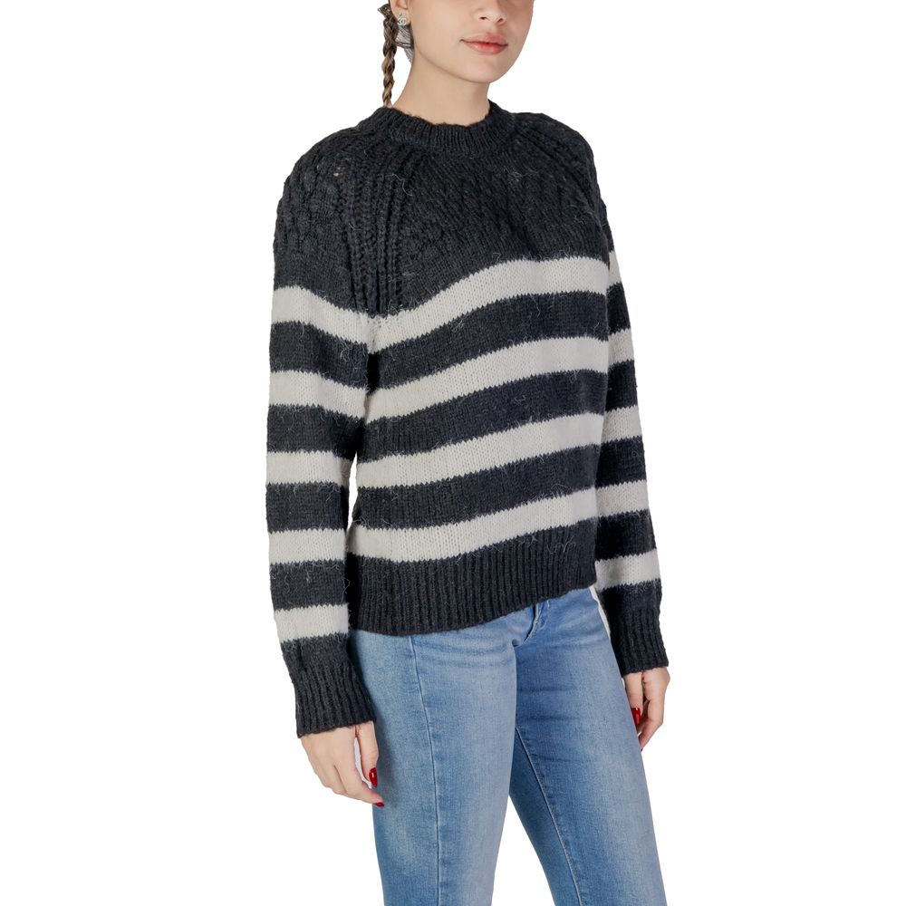 Black And White Recycled Polyester Sweater - ventzia