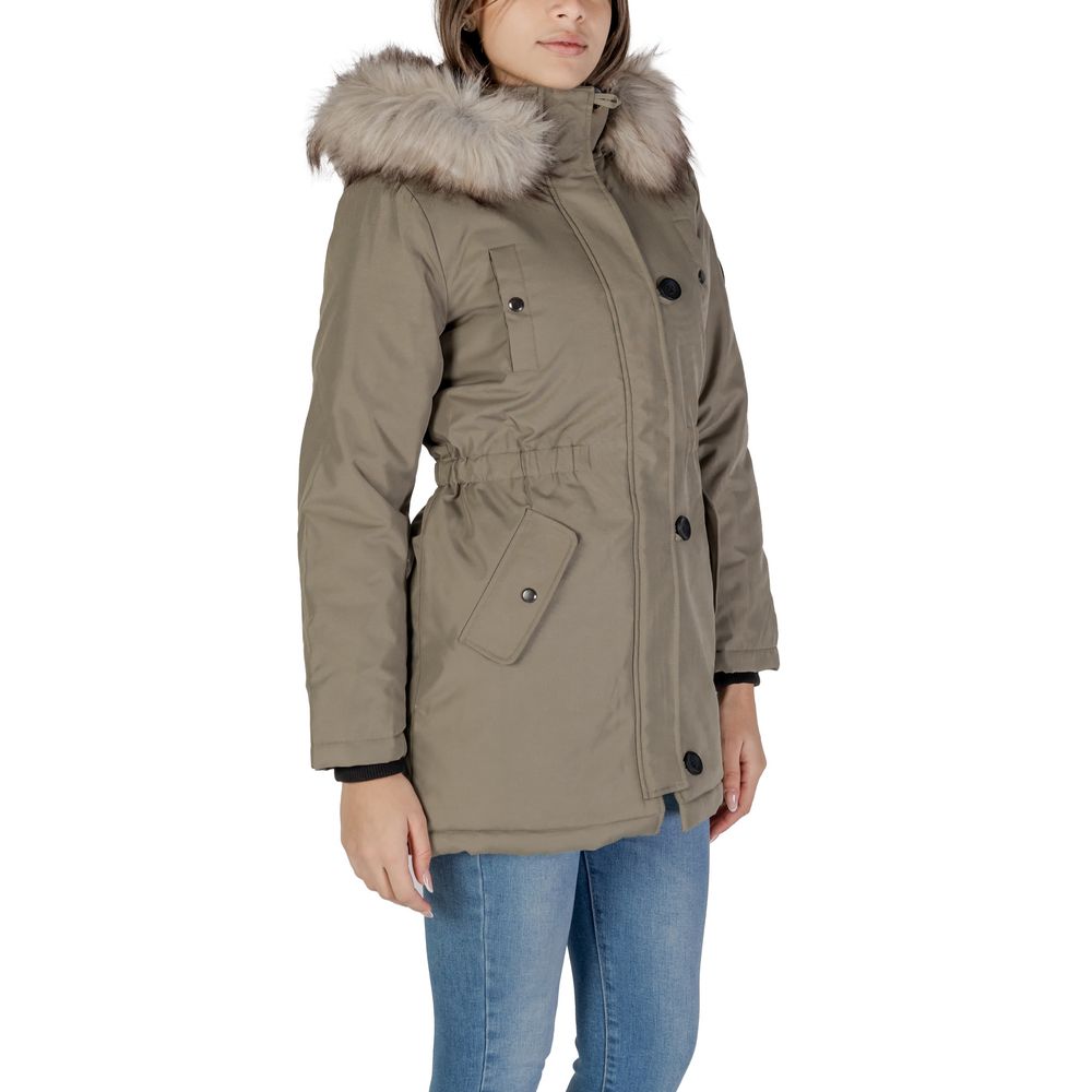 Green Polyester Parka - ventzia