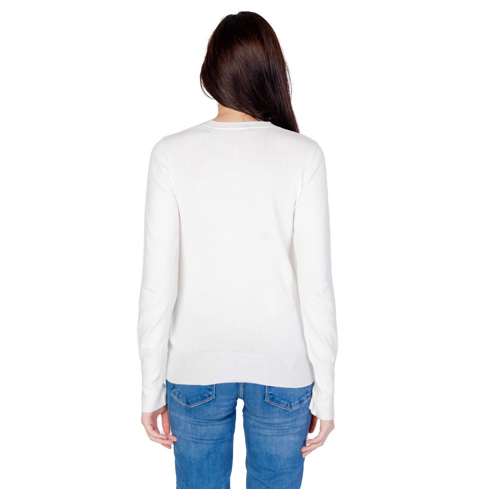 White Cotton Sweatshirt - ventzia
