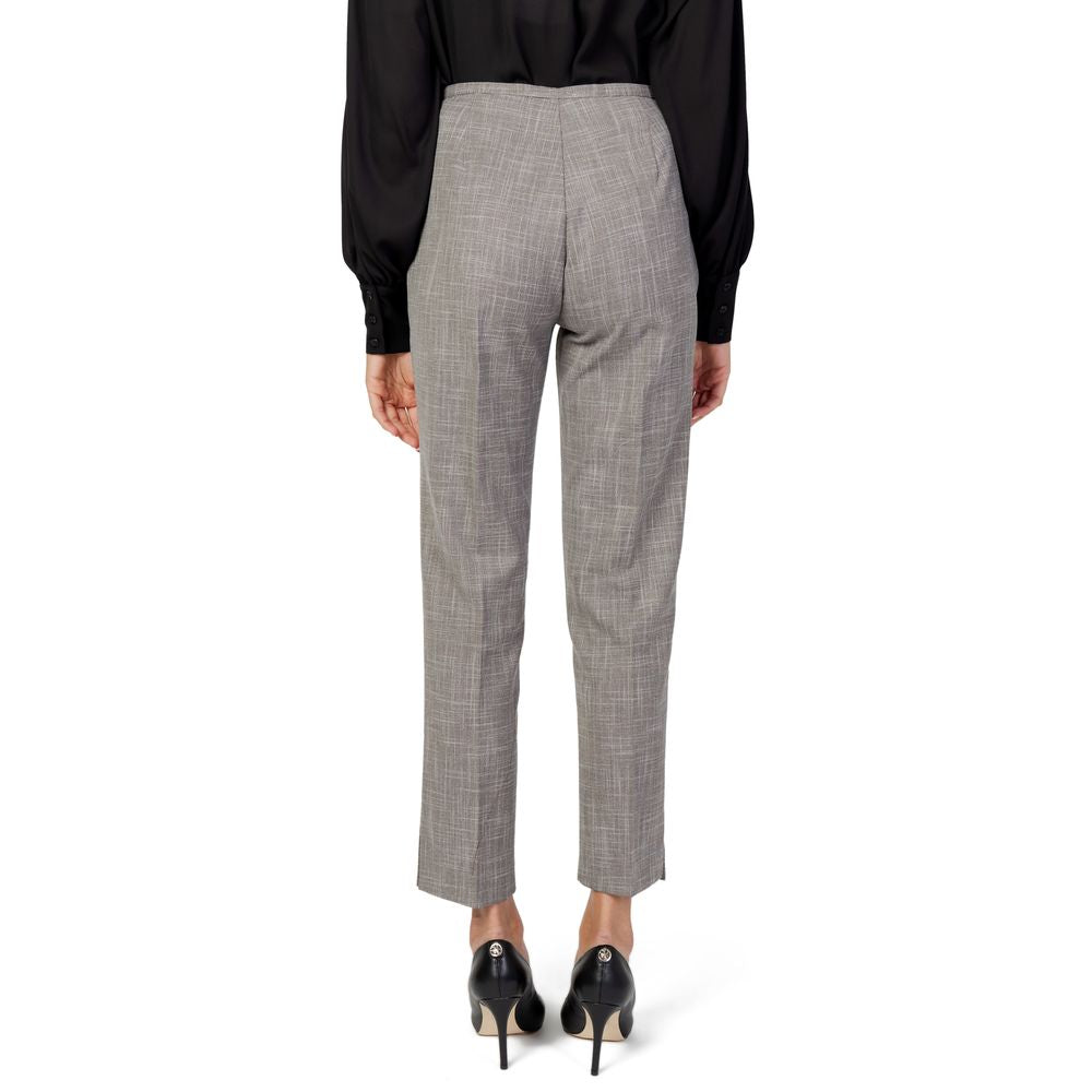 Gray Polyester Pant - ventzia