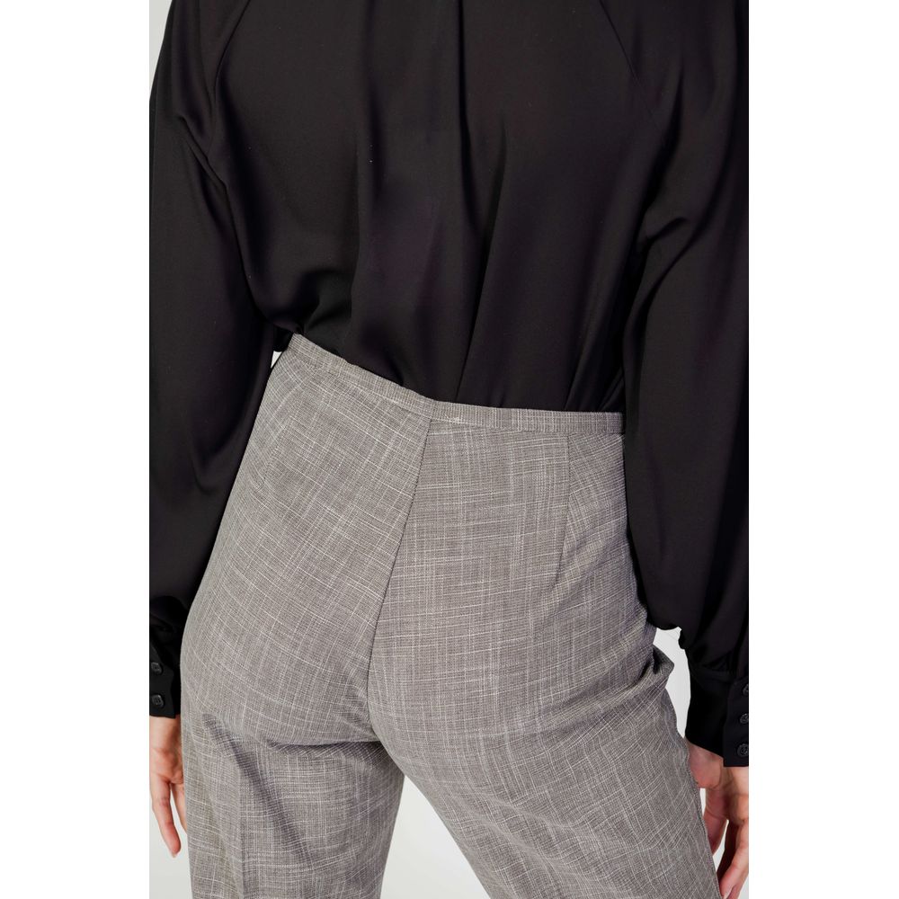 Gray Polyester Pant - ventzia