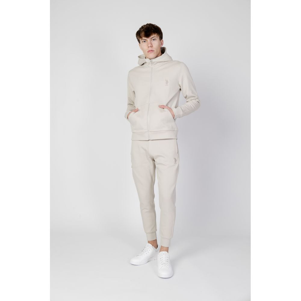 Beige Cotton Hoody - ventzia