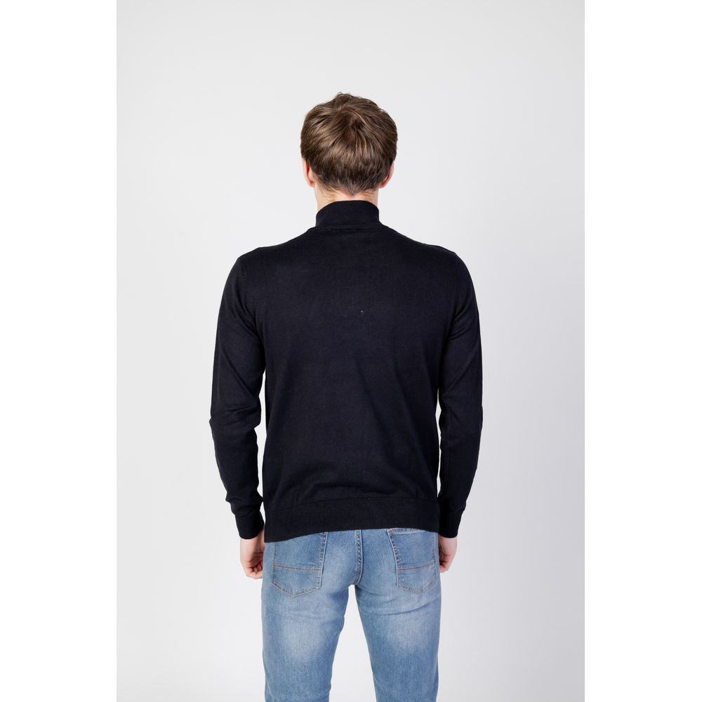 Black Cotton Sweater - ventzia