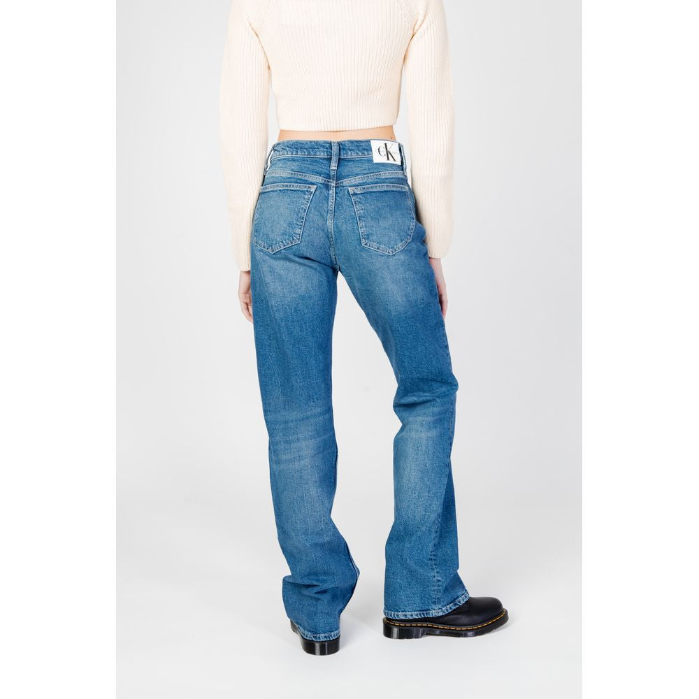 Blue Cotton Mom Jeans